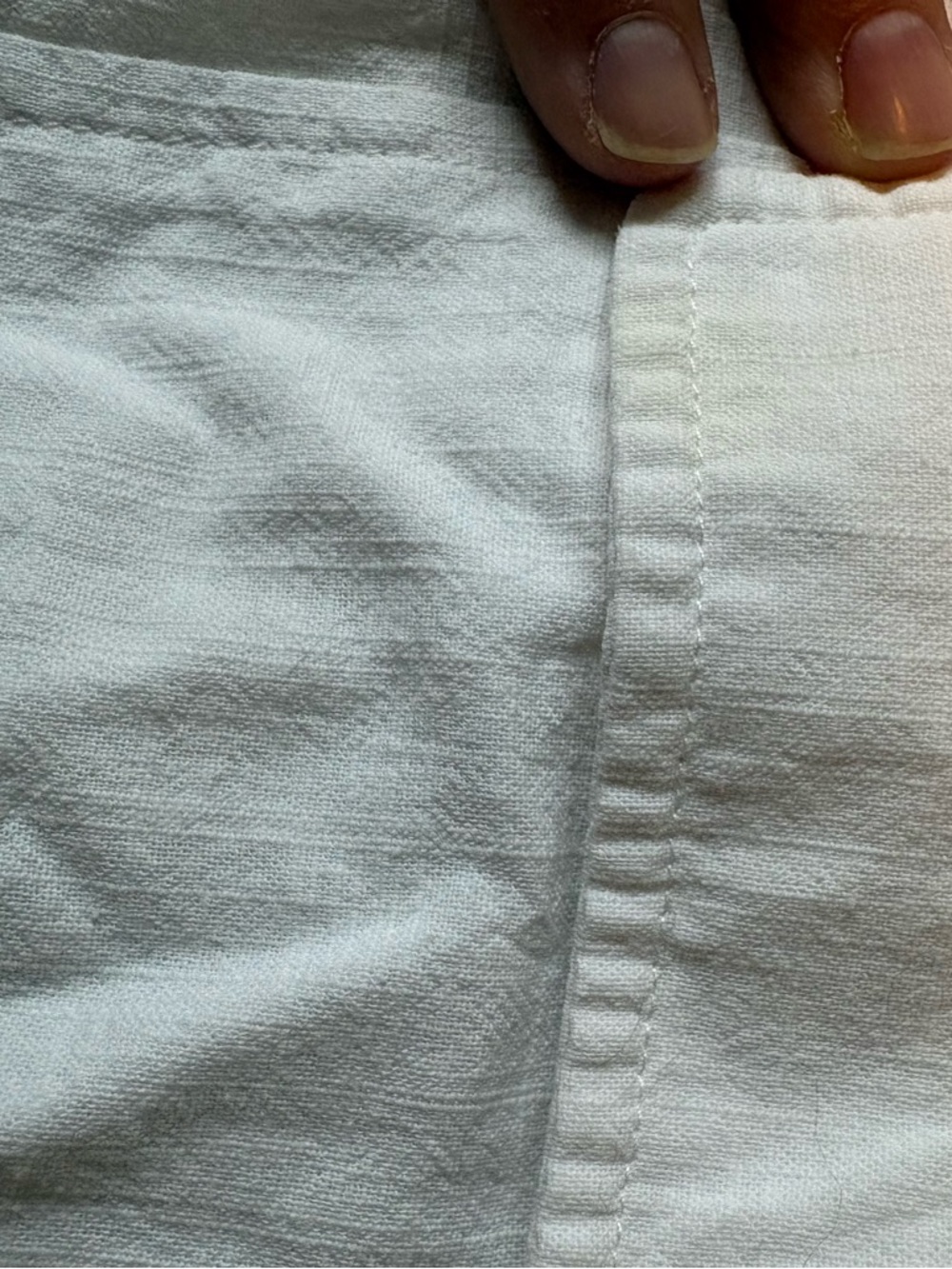 White Linen Button-Up Shirt - Picture 7 of 7